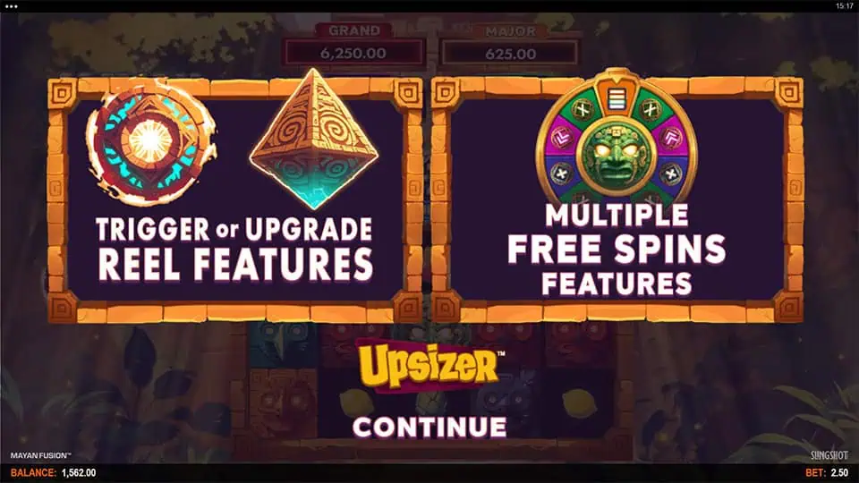 Mayan Fusion slot features