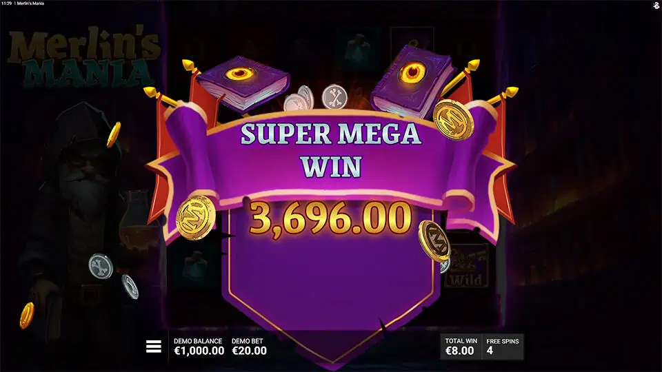 Merlins Mania slot big win