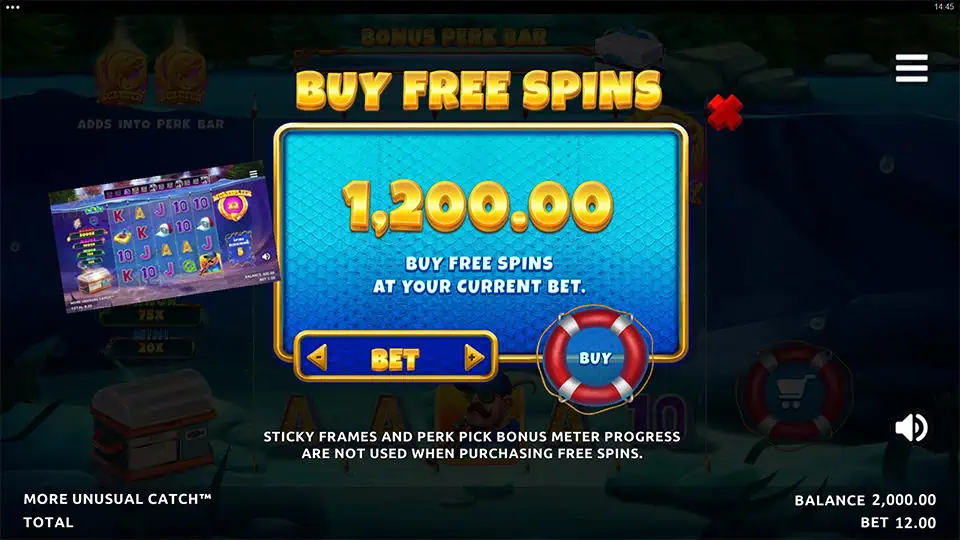 More Unusual Catch slot bonus buy