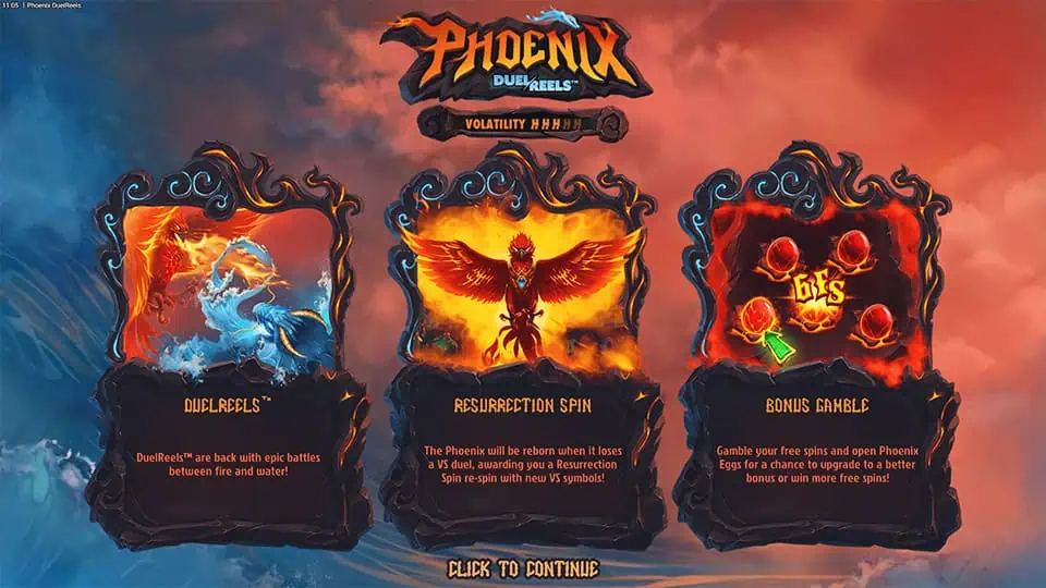 Phoenix DuelReels slot features