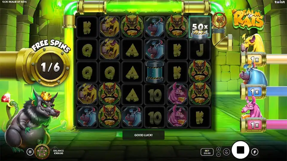 Realm of Rats slot feature rat multiplier