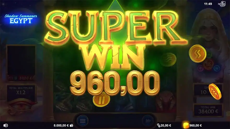 Shadow Summoner Egypt slot big win