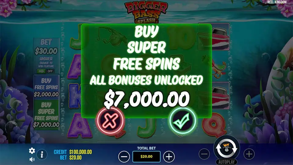 Bigger Bass Splash slot bonus buy