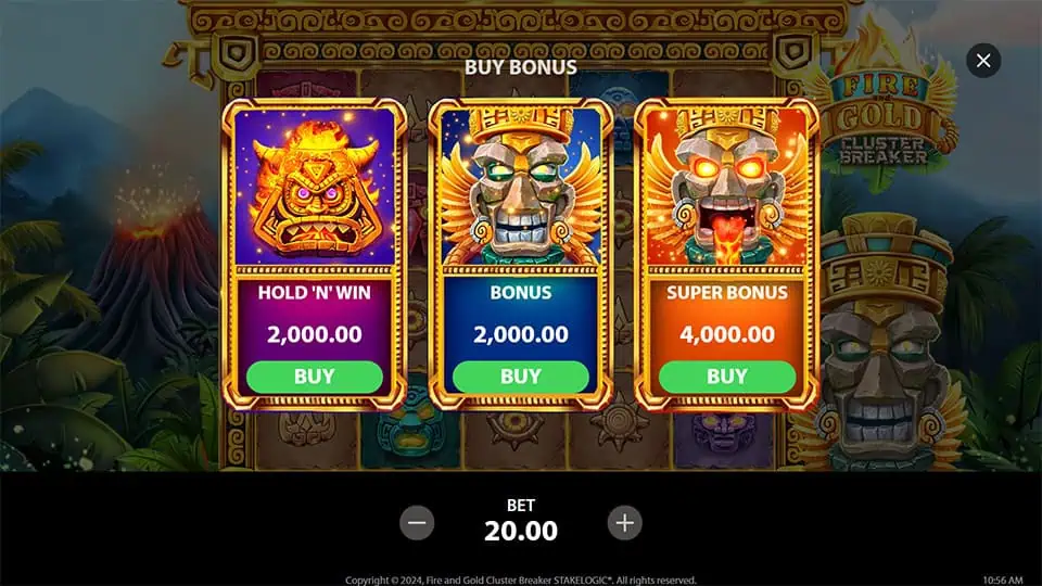 Fire and Gold Cluster Breaker slot bonus buy