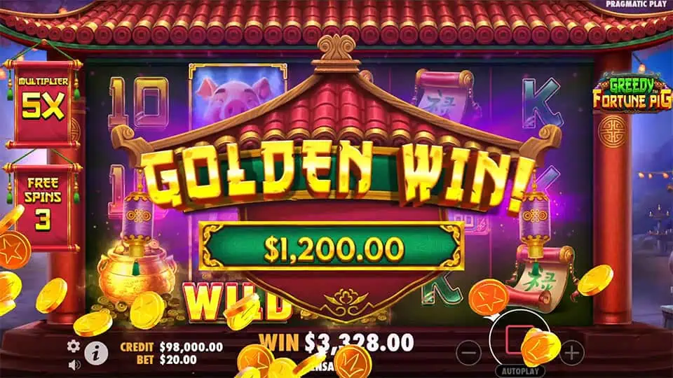 Greedy Fortune Pig slot big win