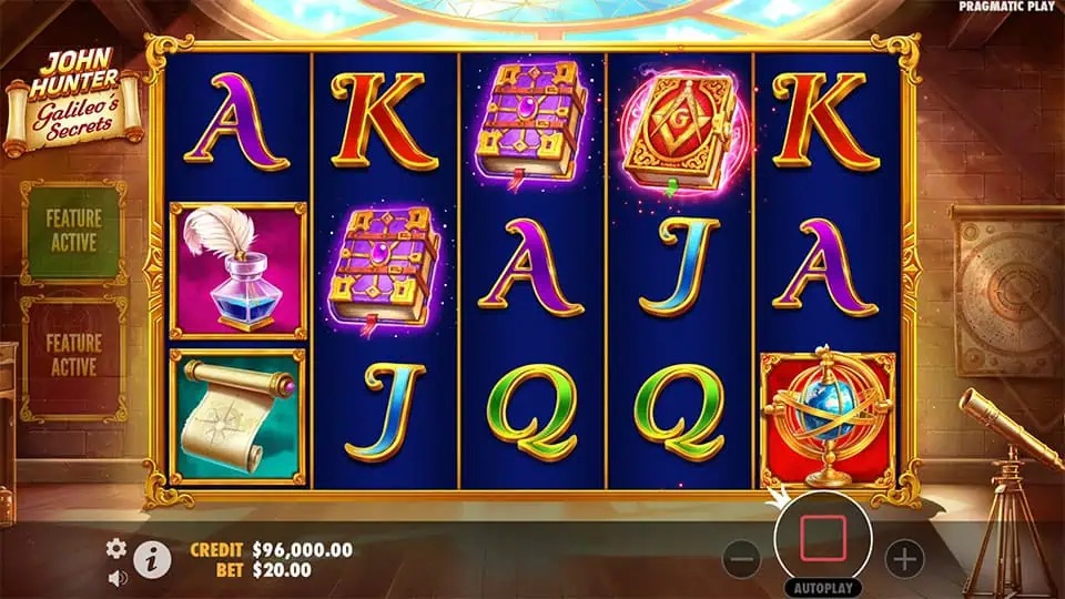 John Hunter and Galileos Secrets slot free spins