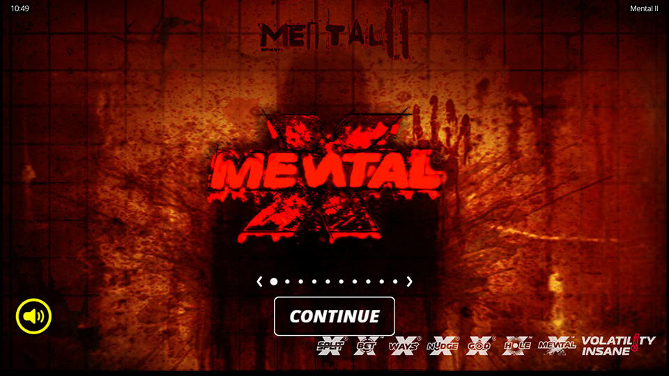 Mental 2 main features screen showing Mental X, xWays, and extreme volatility tags.