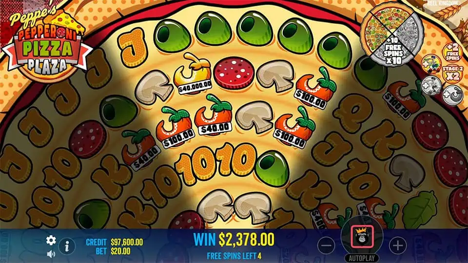 Peppes Pepperoni Pizza Plaza slot feature golden chilli pepper