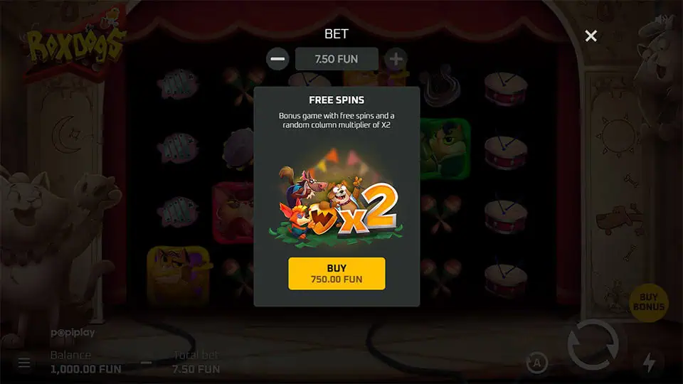 RoxDogs slot bonus buy