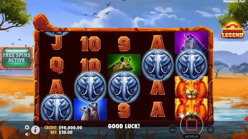 Savannah Legend slot free spins