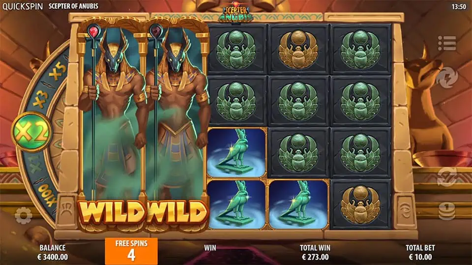 Scepter of Anubis slot feature expanding sticky wild