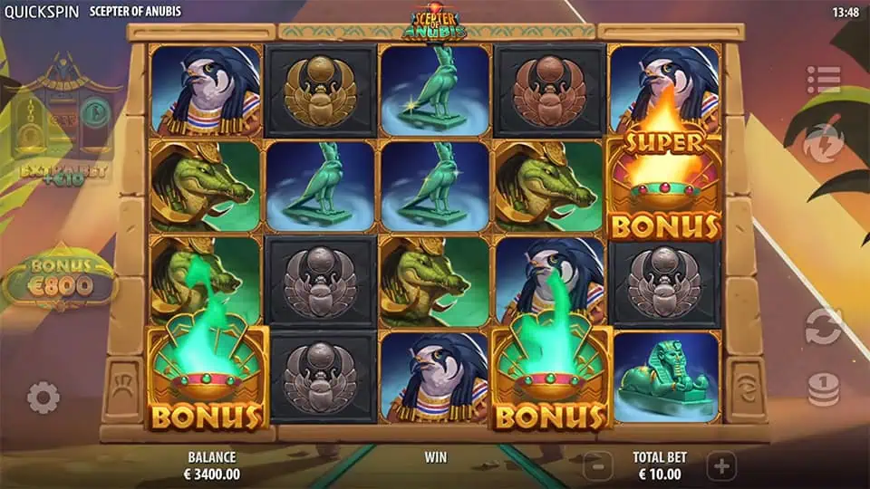 Scepter of Anubis slot free spins