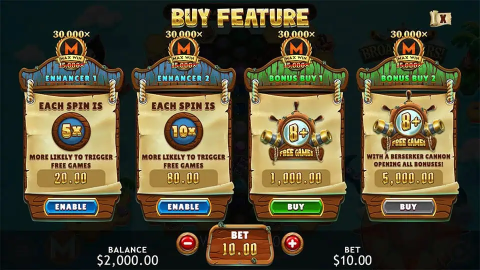 Broadsiders slot bonus buy