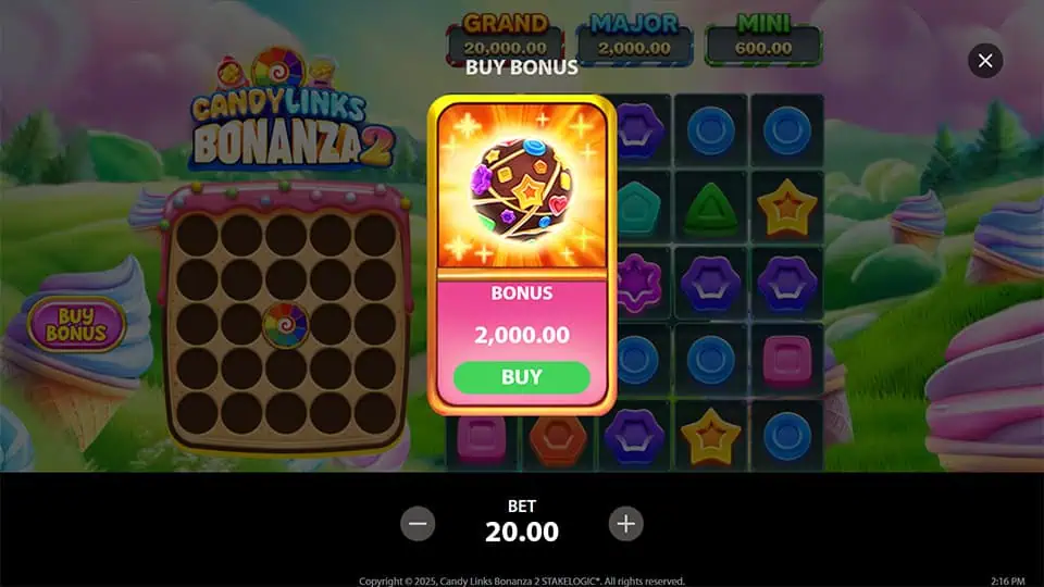 Candylinks Bonanza 2 slot bonus buy