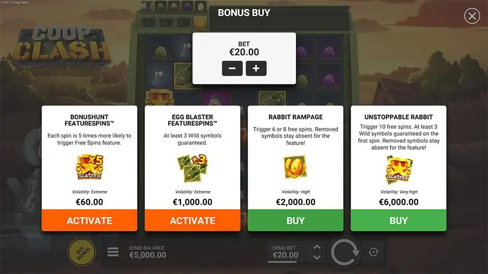 Coop Clash slot bonus buy