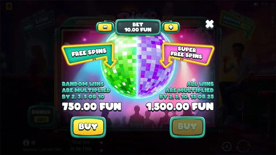 Disco Party slot bonus buy