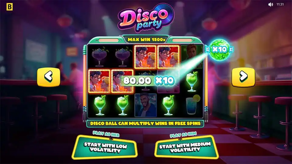 Disco Party slot features