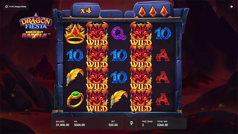 Dragon Fiesta slot feature wild symbol