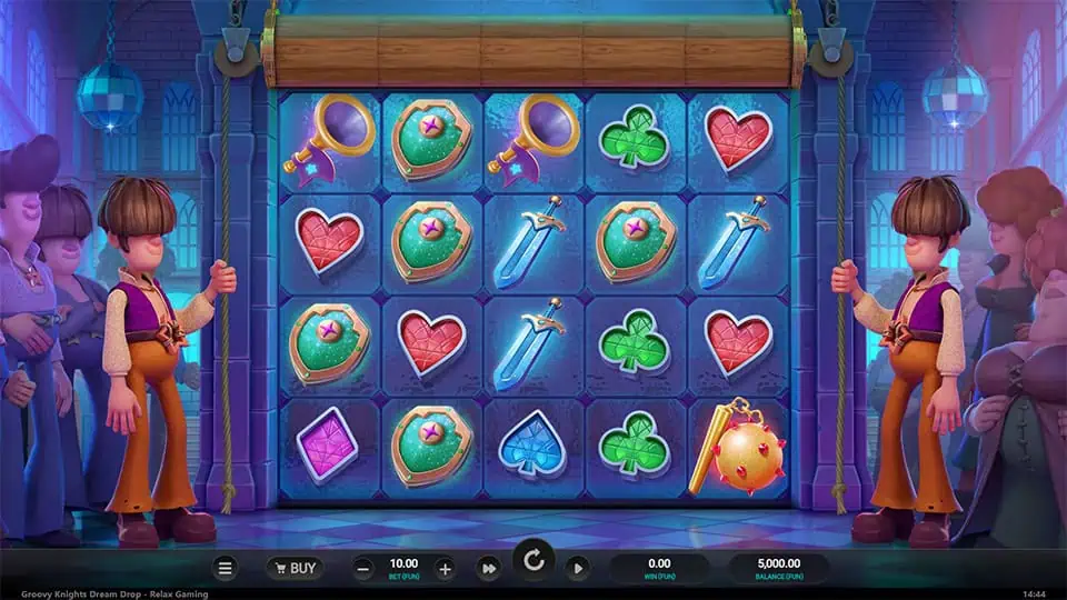 Groovy Knights Dream Drop slot game preview