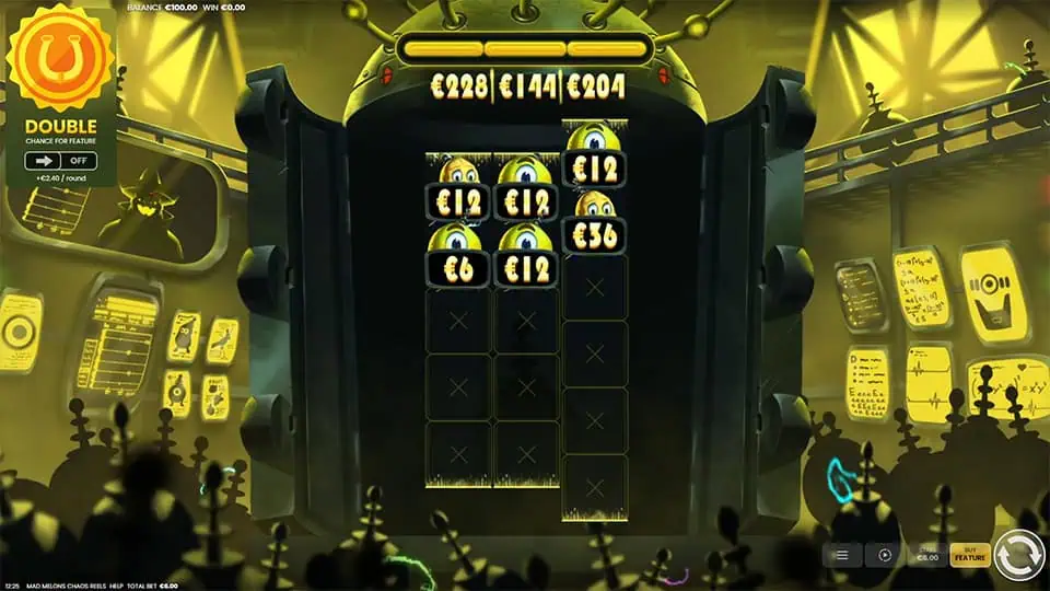 Mad Melons Chaos Reels slot feature mad melons prize symbols