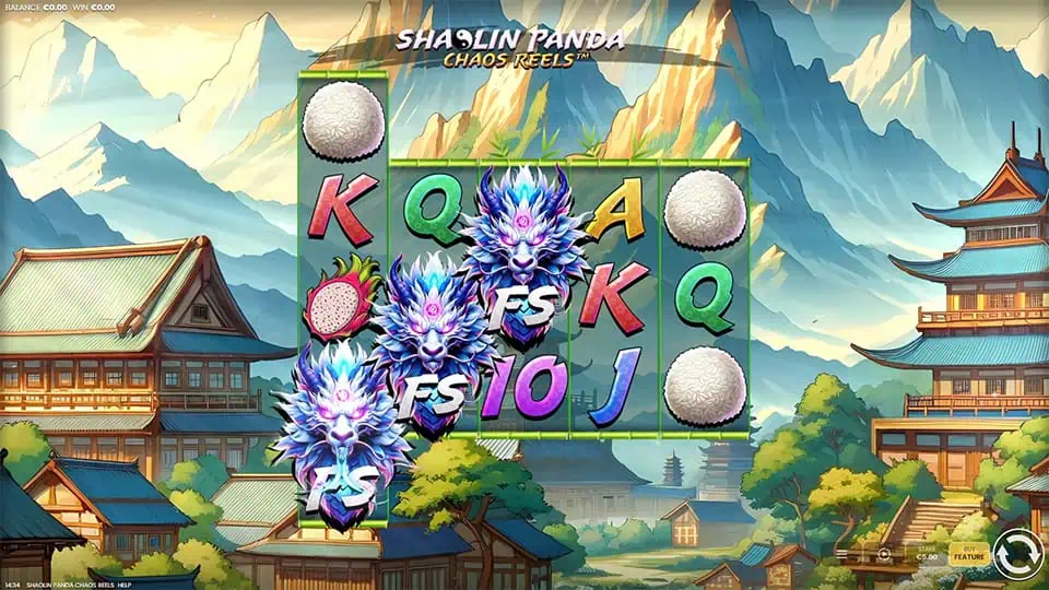 Shaolin Panda Chaos Reels slot free spins