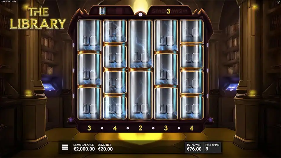 Stackways feature in The Library slot allowing up to 288 winning ways.