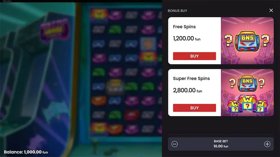 Retroverse slot bonus buy