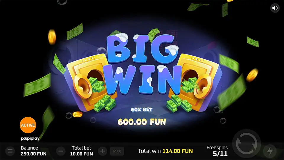 Cash Wash slot big win