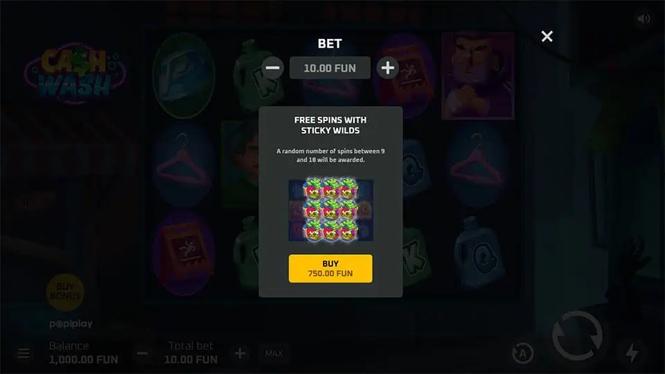 Cash Wash slot bonus buy