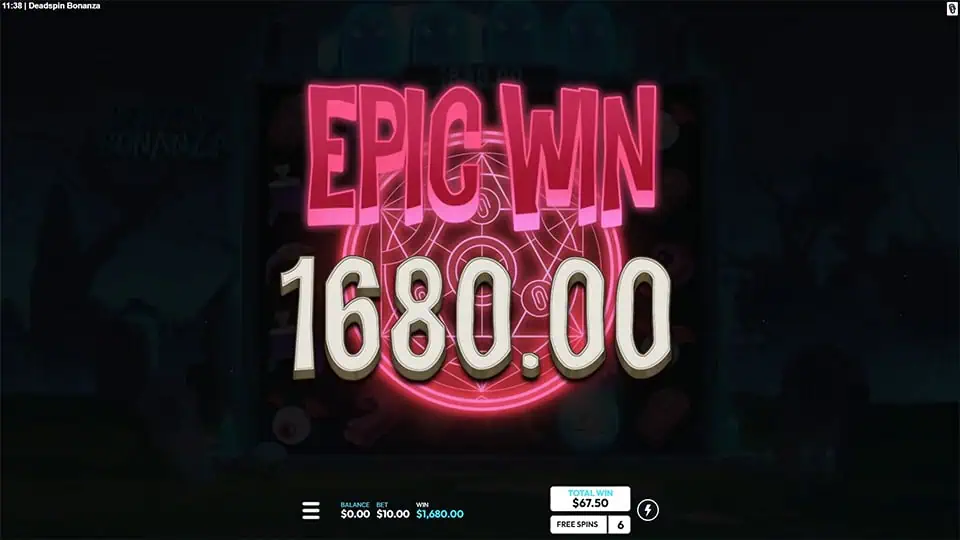 Deadspin Bonanza slot big win