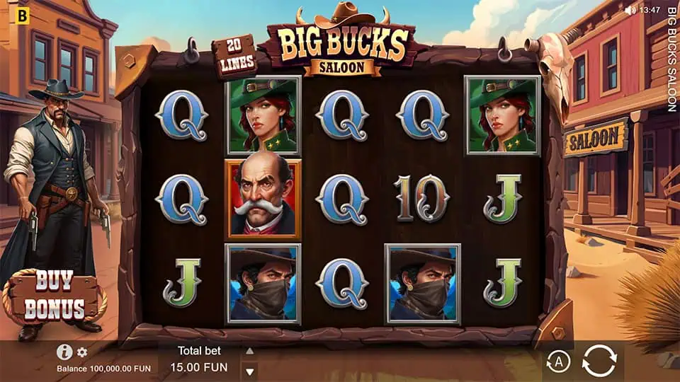 Big Bucks Saloon slot game preview 1