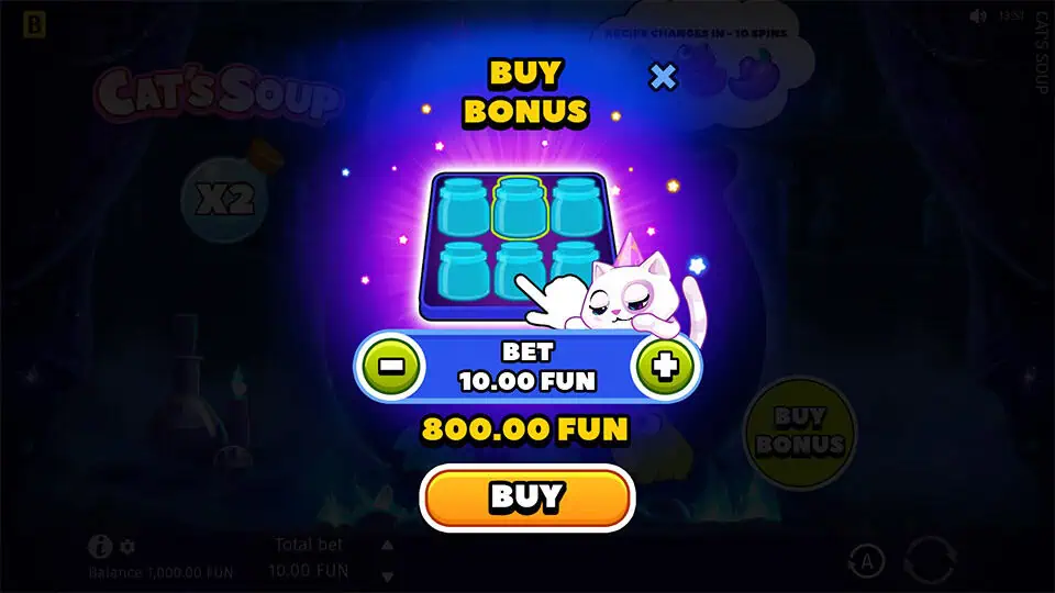 Cats Soup slot bonus buy