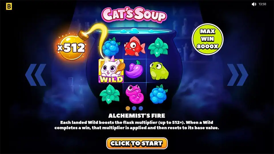 Cats Soup slot homepage