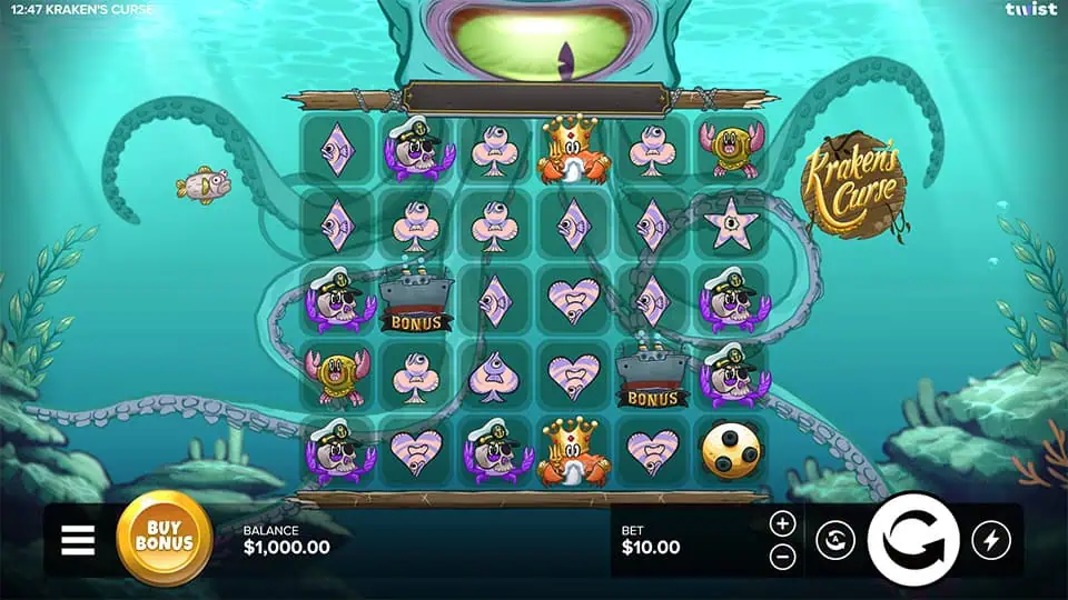 Krakens Curse slot game preview