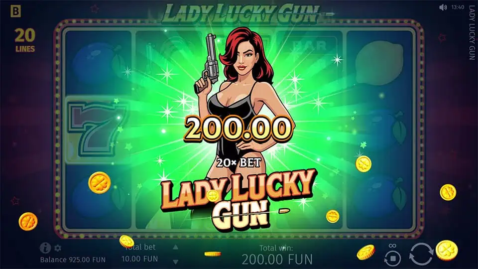 Lady Lucky Gun slot big win