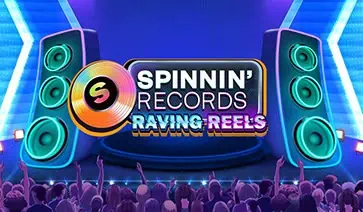 Spinnin' Records Raving Reels logo on a concert stage with purple lighting and large green speakers.