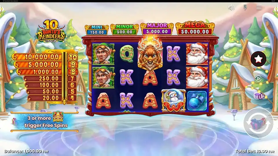 10 Santas Reindeers slot game preview