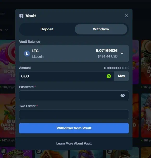 Bonustiime_Stake_Vault_Withdrawing