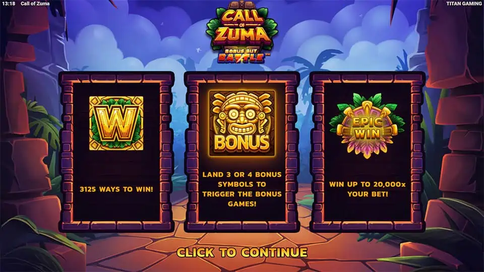 Call of Zuma slot homepage 1
