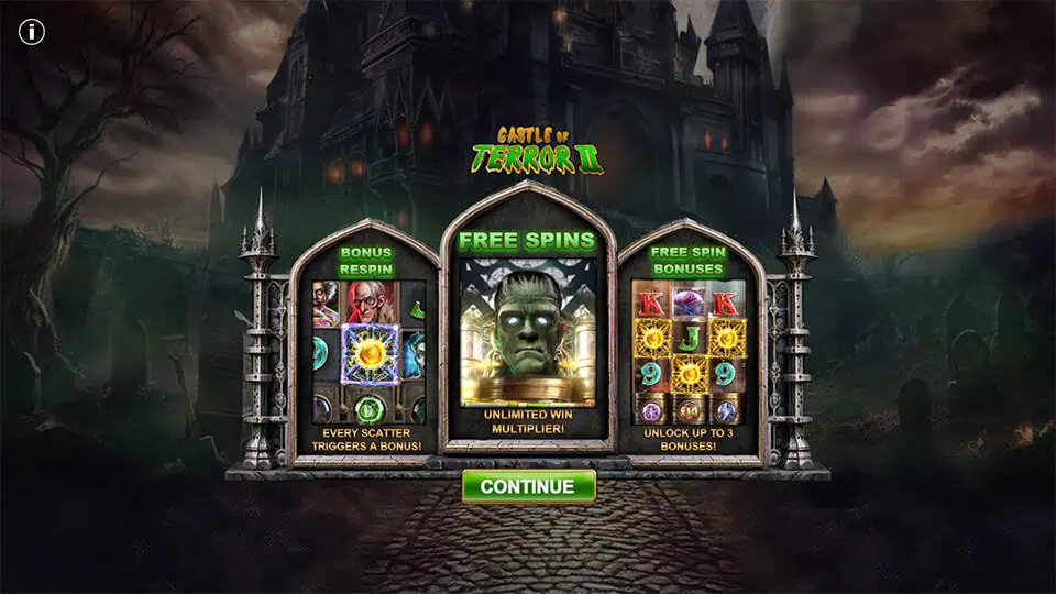 Castle of Terror 2 slot homepage