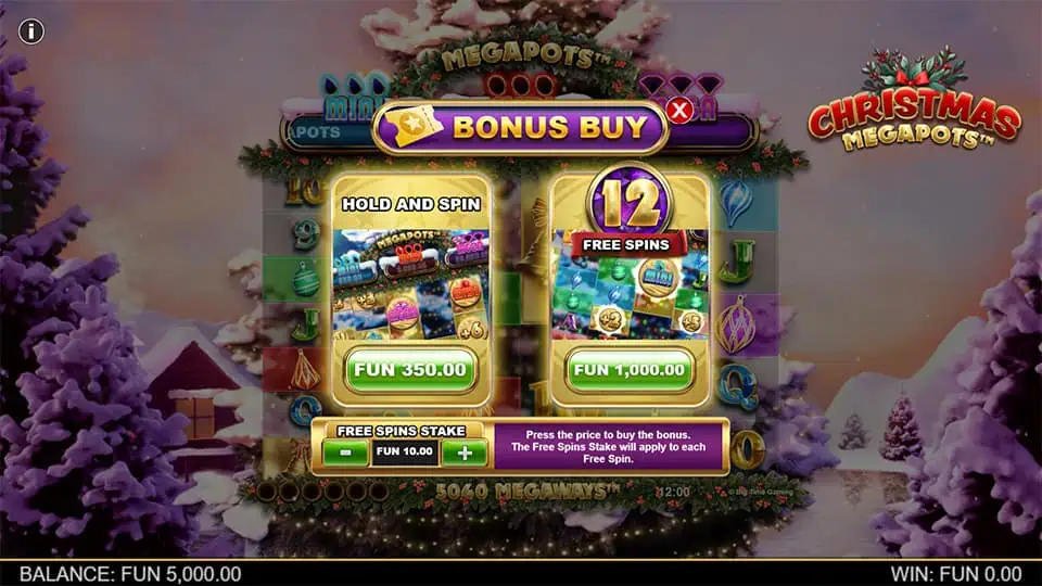 Christmas Megapots slot bonus buy