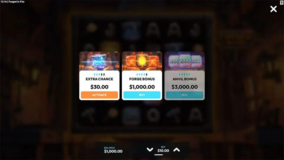 Forged in Fire slot bonus buy