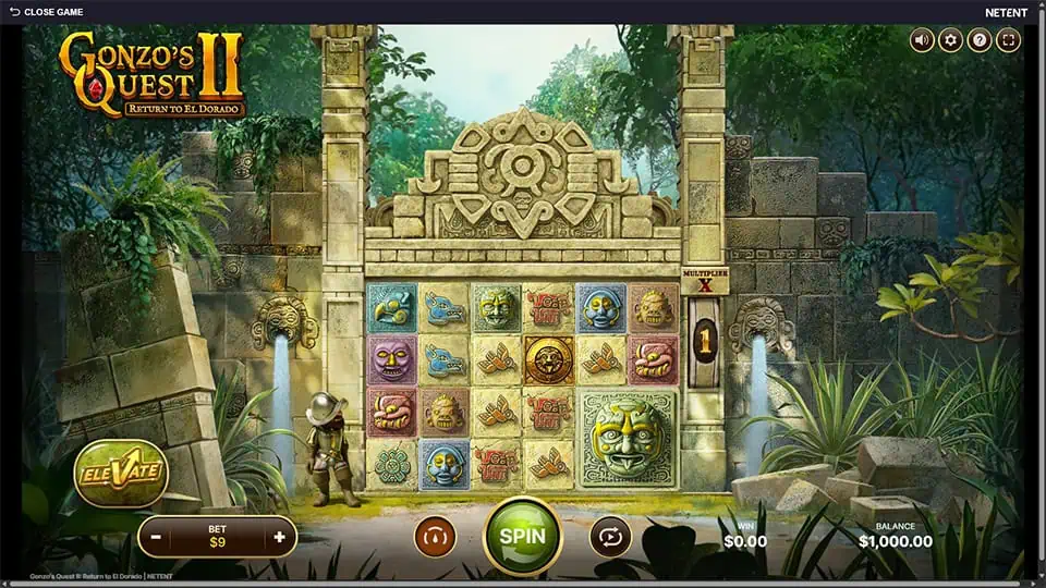 Gonzos Quest 2 slot game preview 1