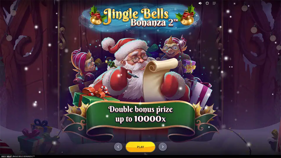 Jingle Bells Bonanza 2 slot intro screen 1