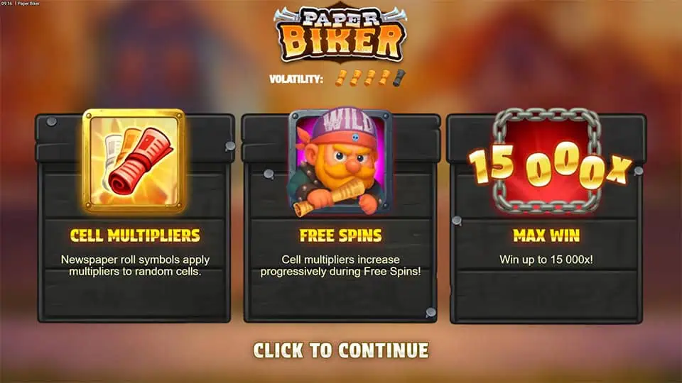 Paper Biker slot homepage 1