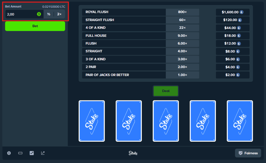 Bonustiime_Stake_Video_Poker_Bet