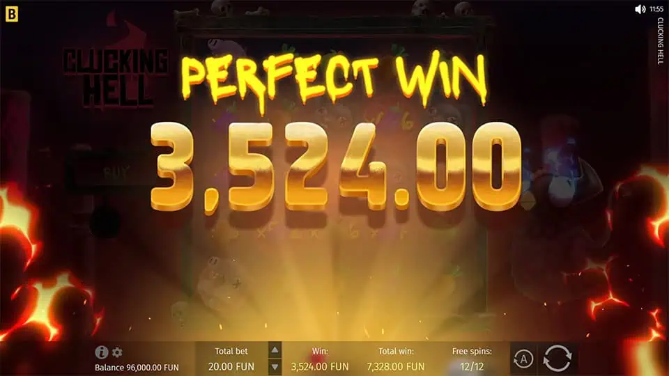 Clucking Hell slot big win