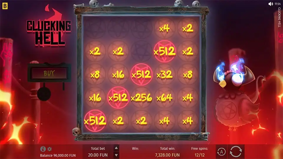 Clucking Hell slot feature multiplier spot 1