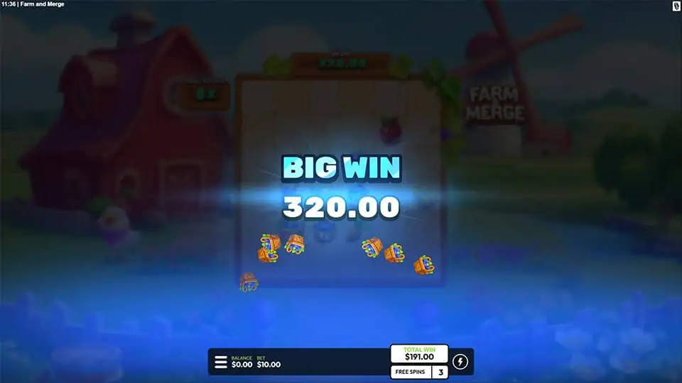 Farm and Merge slot big win