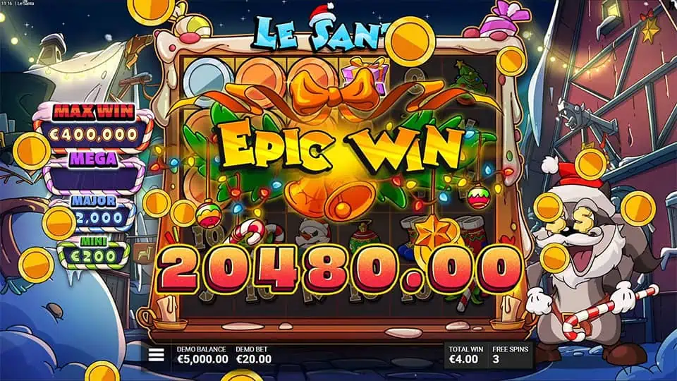 Le Santa slot big win